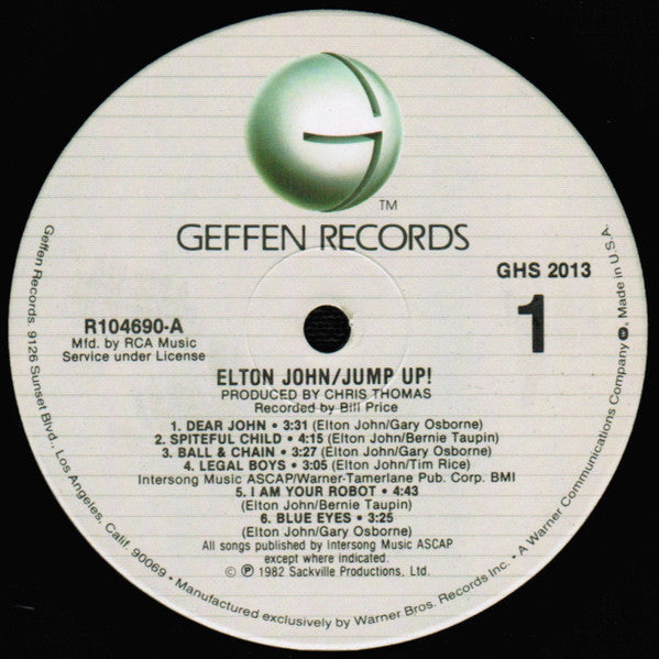 Elton John : Jump Up! (LP, Album, Club, RCA)
