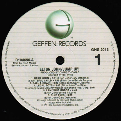 Elton John : Jump Up! (LP, Album, Club, RCA)