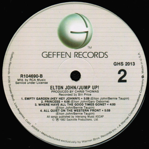 Elton John : Jump Up! (LP, Album, Club, RCA)