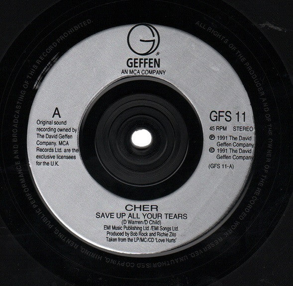 Cher : Save Up All Your Tears (7", Single, Sli)