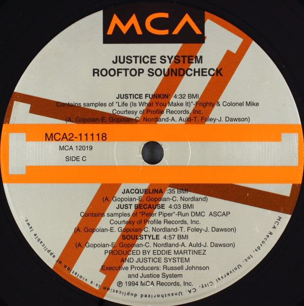 Justice System : Rooftop Soundcheck (2xLP, Album, Ltd, Num)