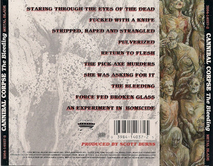 Cannibal Corpse : The Bleeding (CD, Album, RE)