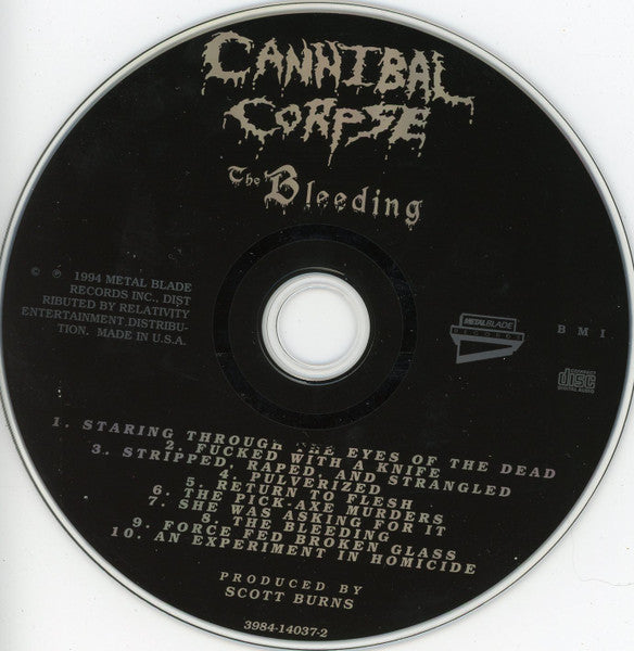 Cannibal Corpse : The Bleeding (CD, Album, RE)