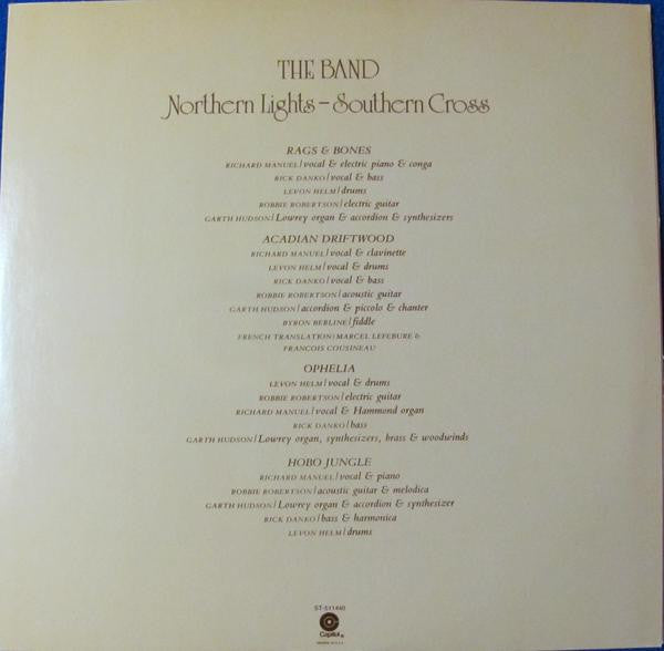 The Band : Northern Lights - Southern Cross (LP, Album, Club)