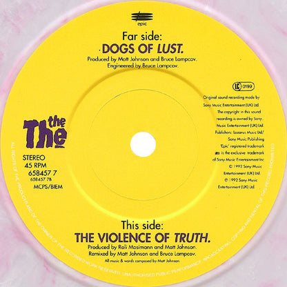 The The : Dogs Of Lust (7", Single, Pin)