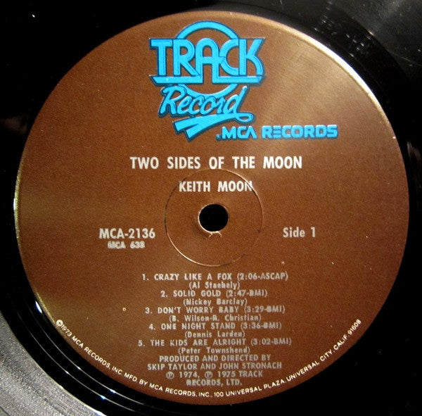 Keith Moon : Two Sides Of The Moon (LP, Album, Glo)