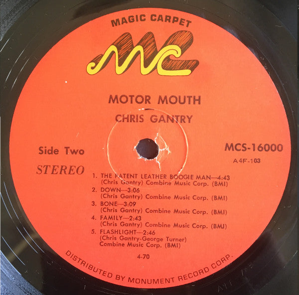 Chris Gantry : Motor Mouth (LP, Album)