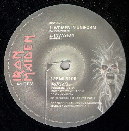 Iron Maiden : Women In Uniform (12", Single)