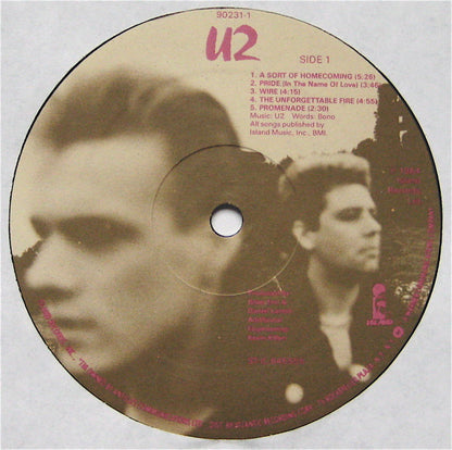 U2 : The Unforgettable Fire (LP, Album, Spe)