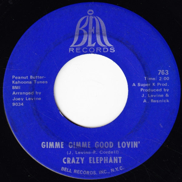 Crazy Elephant : Gimme Gimme Good Lovin' / Dark Part Of My Mind (7", Single)