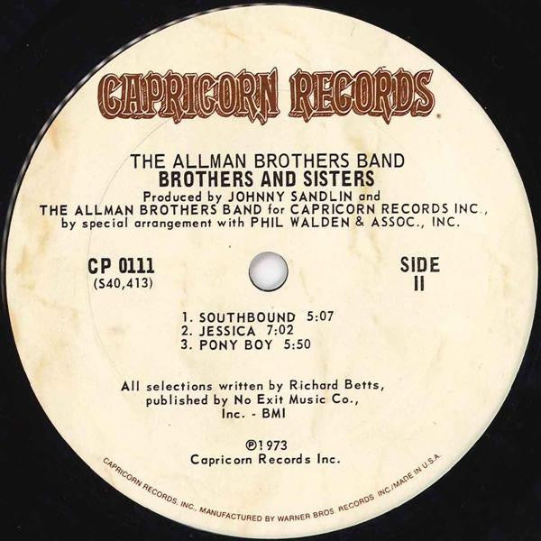 The Allman Brothers Band : Brothers And Sisters (LP, Album, M/Print, Pit)
