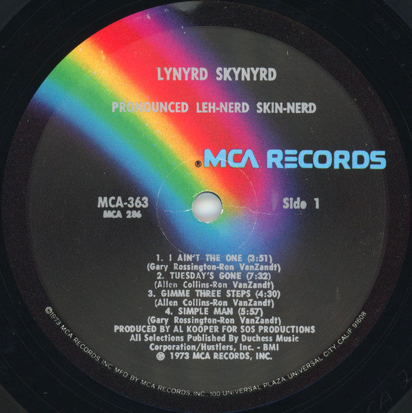 Lynyrd Skynyrd : (Pronounced 'Lĕh-'nérd 'Skin-'nérd) (LP, Album, RE, Glo)