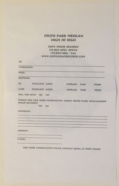 SPM* : High So High / Wiggy Wiggy (12")