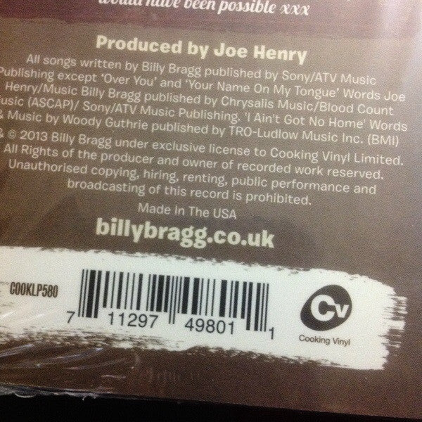 Billy Bragg : Tooth & Nail (LP, Album, Ltd)