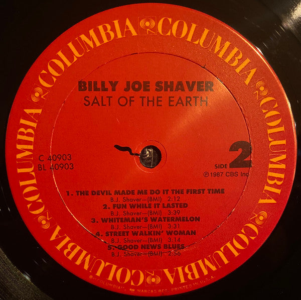 Billy Joe Shaver : Salt Of The Earth (LP, Album)