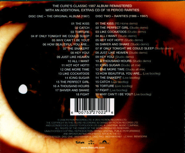 The Cure : Kiss Me Kiss Me Kiss Me (CD, Album + CD, Comp + RE, RM, RP, EDC)