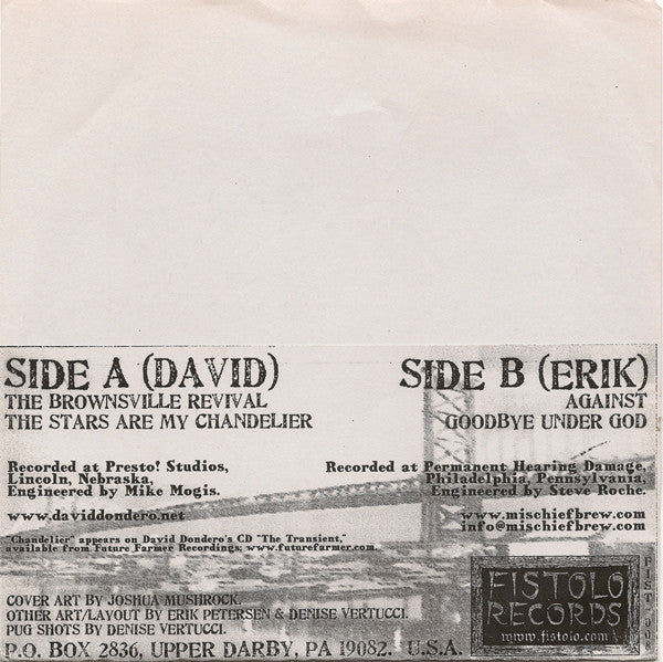 David Dondero & Mischief Brew (2) : Two Box-Cars (7", Ltd, RP)