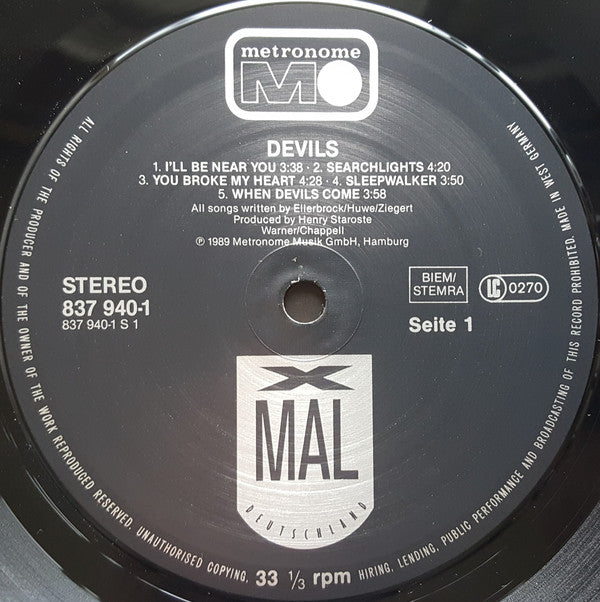 X Mal Deutschland : Devils (LP, Album)