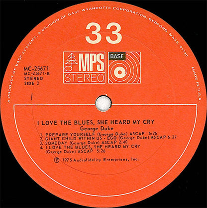 George Duke : I Love The Blues, She Heard My Cry (LP, Album)