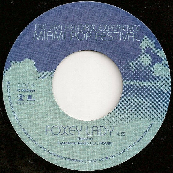 The Jimi Hendrix Experience : Fire / Foxey Lady (Miami Pop Festival) (7", RSD, Ltd, Num)