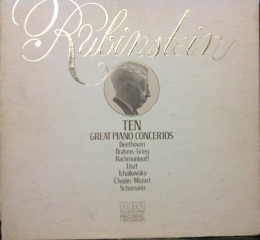 Arthur Rubinstein : Ten Great Piano Concertos (7xLP, Comp + Box)