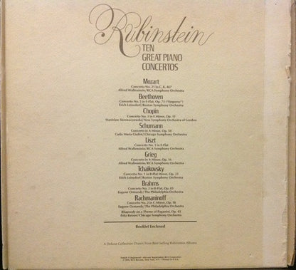 Arthur Rubinstein : Ten Great Piano Concertos (7xLP, Comp + Box)