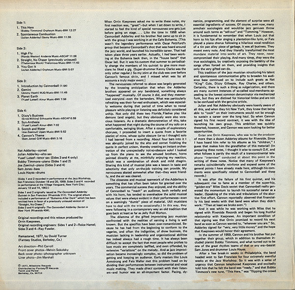 Cannonball Adderley Featuring Nat Adderley : Coast To Coast (2xLP, Comp, Gat)