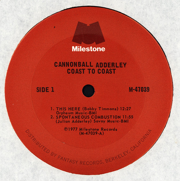 Cannonball Adderley Featuring Nat Adderley : Coast To Coast (2xLP, Comp, Gat)