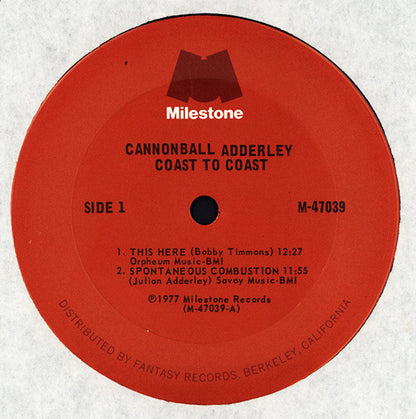 Cannonball Adderley Featuring Nat Adderley : Coast To Coast (2xLP, Comp, Gat)