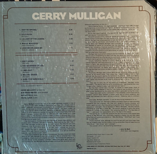 Gerry Mulligan : Gerry Mulligan (LP, Comp)