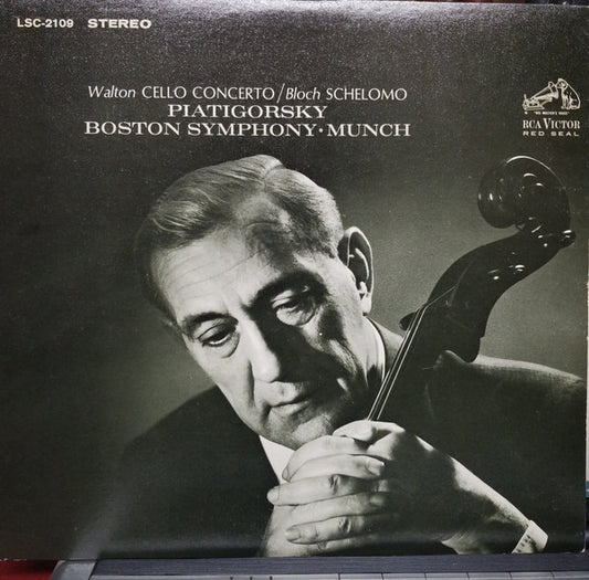 Walton*, Bloch*, Piatigorsky*, Boston Symphony* ∙ Munch* : Cello Concerto / Schelomo (LP)