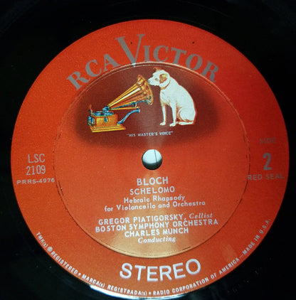 Walton*, Bloch*, Piatigorsky*, Boston Symphony* ∙ Munch* : Cello Concerto / Schelomo (LP)