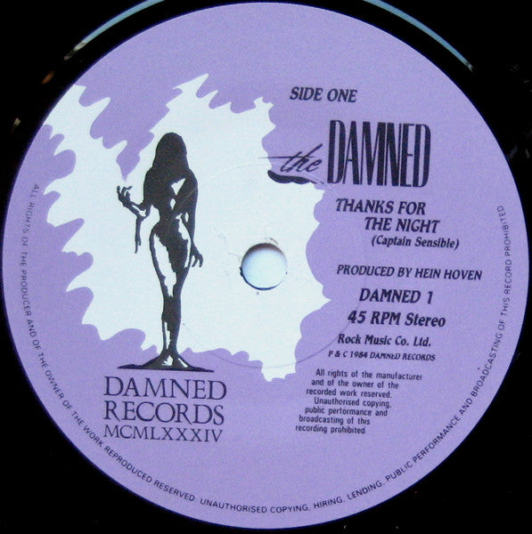 The Damned : Thanks For The Night (7", Single)