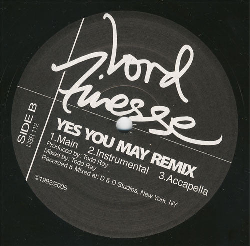 Lord Finesse : You Know What I'm About / Yes You May Remix (12")