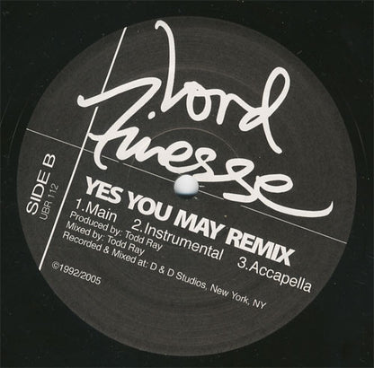 Lord Finesse : You Know What I'm About / Yes You May Remix (12")