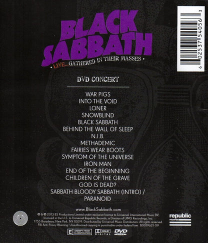 Black Sabbath : Live...Gathered In Their Masses (DVD-V)