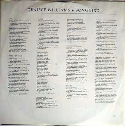 Deniece Williams : Song Bird (LP, Promo, San)