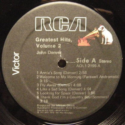 John Denver : John Denver's Greatest Hits Vol. 2 (LP, Comp, RE)