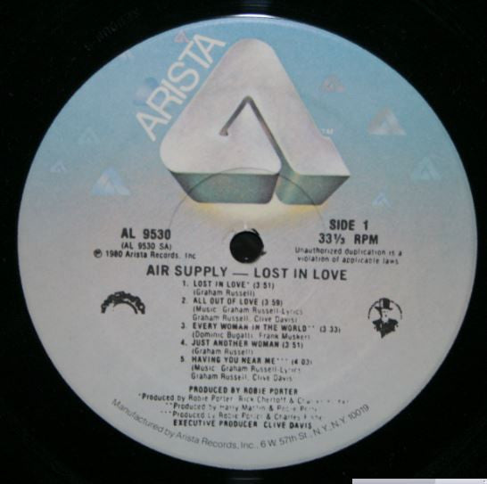 Air Supply : Lost In Love (LP, Album)