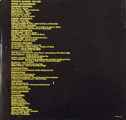 Blondie : AutoAmerican (LP, Album, Ter)