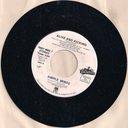 Simple Minds : Don't You (Forget About Me) / Alive And Kicking (7", Single)