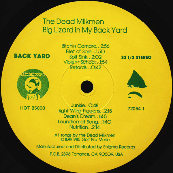 The Dead Milkmen : Big Lizard In My Backyard (LP, Album)