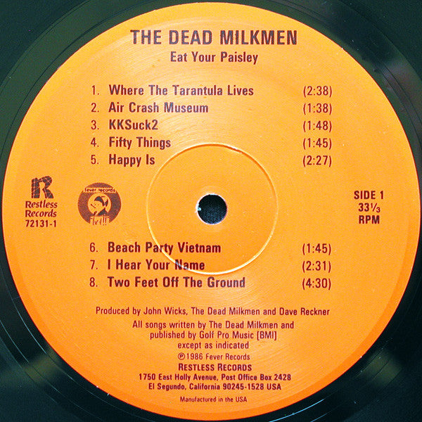 The Dead Milkmen : Eat Your Paisley (LP, Album)
