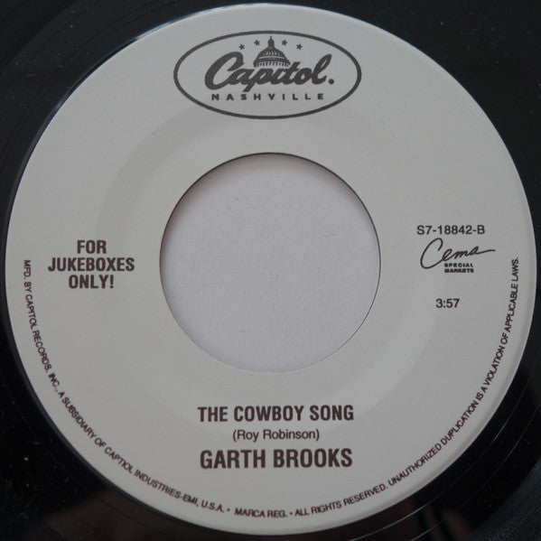 Garth Brooks : She's Every Woman / The Cowboy Song (7", Single)