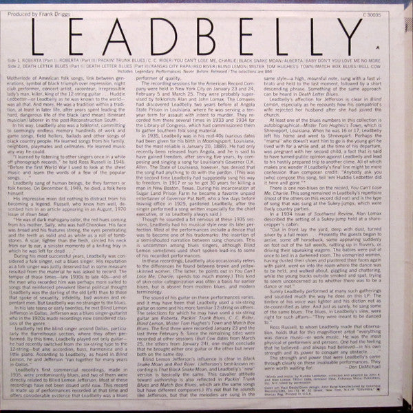 Leadbelly : Leadbelly (LP, Comp, Mono, Ter)