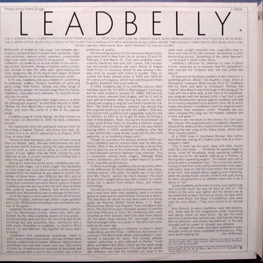 Leadbelly : Leadbelly (LP, Comp, Mono, Ter)