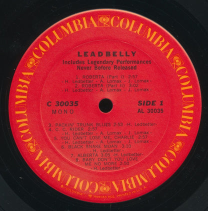 Leadbelly : Leadbelly (LP, Comp, Mono, Ter)