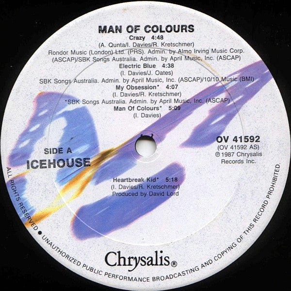 Icehouse : Man Of Colours (LP, Album, Car)
