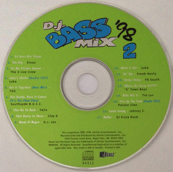 Various : D.J. Bass Mix '98, Vol. 2 (CD, Comp, Mixed)