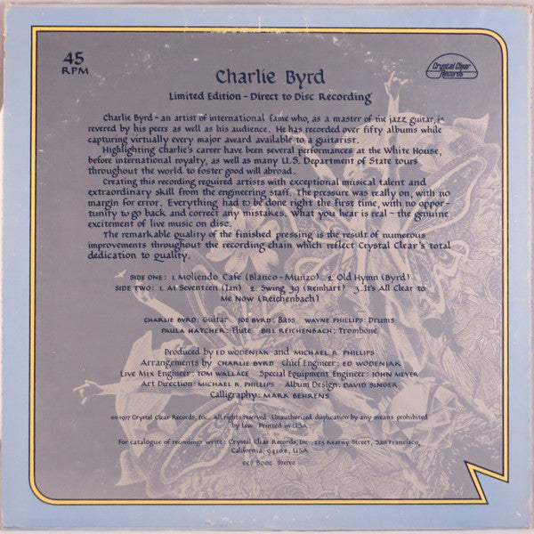Charlie Byrd : Charlie Byrd (12", Album, Ltd, Whi)